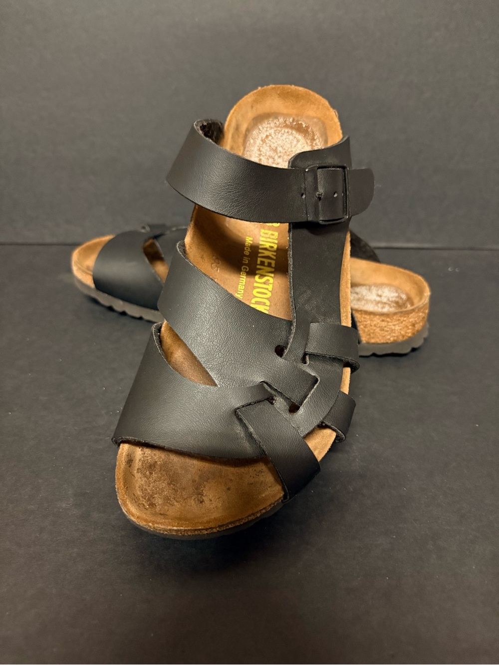 Birkenstock Black Leather Multi-Strap Women’s Sandal